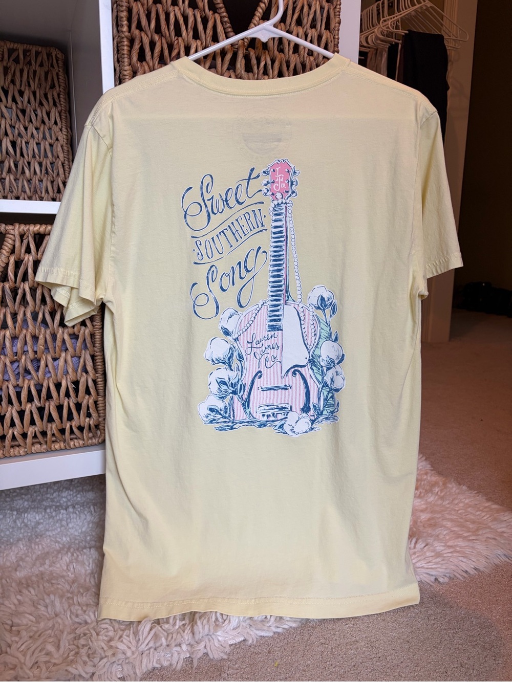 Lauren James Pale Yellow Pocket Tee Sweet Southern Song